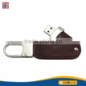Golden China Supplier Leather Usb Flash Drive thumbnail-2