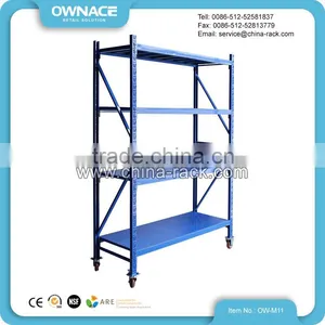 Wheels Popular Strong Metal Light Duty Warehouse Rack thumbnail-1