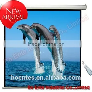 84 Inch Remote Control Matte White Electric Projection Screen for Projector Display Furniture BETPMS-84 thumbnail-1