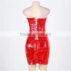 Wholesale OEM Service Slimming Corset Sexy Corset Sexy Red Mature Corset thumbnail-4