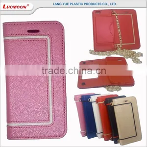 Lichee Pattern Inclined Shoulder Custom Stylish Mobile Phone Pouch for Samsung Note 6 S4 I9500 I9505 I9508v I9508 Galaxysin E300 thumbnail-1