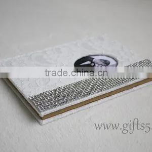 Vintage Wedding Guest Book in White thumbnail-2