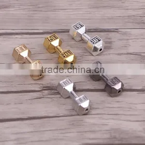 Barbell Dumbbell Spacer Beads Charms With Fit Live Fit Diy Dumbbell Fitness Bracelets Jewelry Handmade Making thumbnail-1