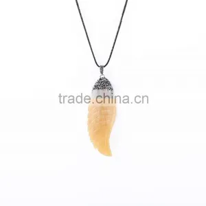 Fancy! Fashion Design ! Latest Yellow Cattle Bone Men Necklace More Handsome thumbnail-3