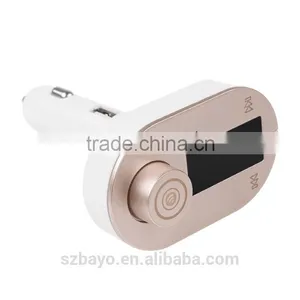 Golden Bluetooth Car fm Transmitter for Iphone Samsung HTC XIAOMI thumbnail-2