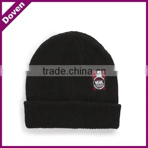 Black Cotton Knit Beanie thumbnail-1