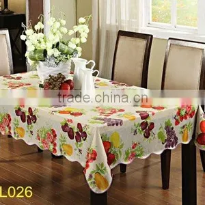 Waterproof PVC Table Cloth/PVC Polyester Table Cloth thumbnail-2