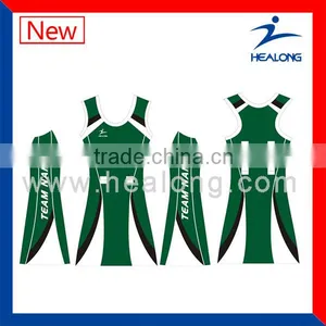 2014 New Deisgn Netball Uniform Slim Fit Netball Wear Netball Apparel Sale thumbnail-1