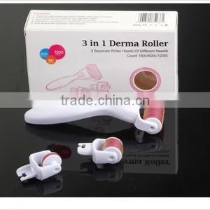 2015 Newest 180/600/1200pins 3 in 1 Derma Roller thumbnail-3