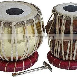 Professional 2.5 KG Brass Bayan Shesham Wood Dayan Musical Instrument India Indian Tabla Drums Set thumbnail-1
