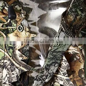 Woodland Camo Ghillie Suit 3D Camouflage Jungle Hunting Clothing Set thumbnail-6