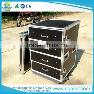 High Quality 4U DJ Rack Drawers Flight Road Case With Wheels thumbnail-2