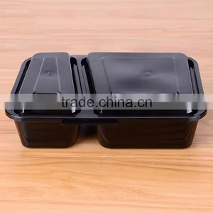 The Reason Why 2 Compartment Plastic Lunch Food Packing Container With Clear Lid thumbnail-4