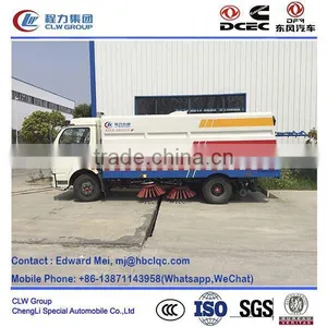 Dongfeng 4*2 Type 120hp 8 Ton Road Sweeper Truck thumbnail-3