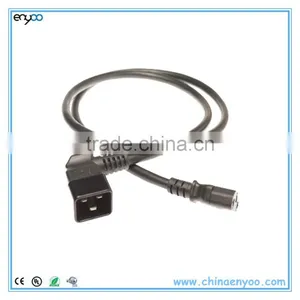 C20 Right Angle to C13 Power Cable - PC Power Cord thumbnail-1