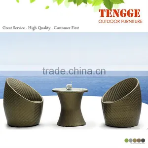 Stackable Rattan Chair Round Garden Chairs thumbnail-1