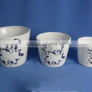 Hot Selling Ceramic White Glossy Flower Urn Decoration thumbnail-2