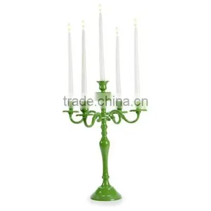 Green Candelabra for Green Wedding Them thumbnail-1