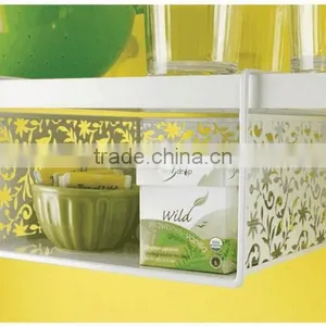 White Mesh Under Shelf Storage Organization Basket, Punch Flower thumbnail-1