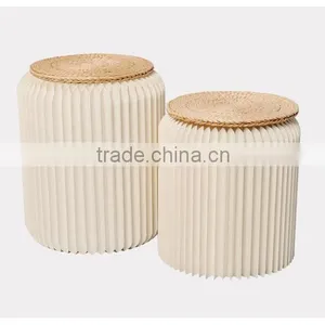 Portable Folding Stools Kraft Paper Stools Folding Sofa Outdoor Party Portable Sofa Artworks Home Table Scalable Sofa Waterproof thumbnail-6