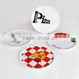 Round Shape Ceramic Pizza Plate With Decal Printing thumbnail-1