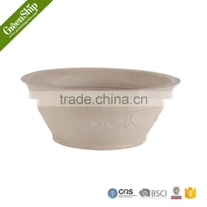 Antique Round Short Biodegradable Plastic Flower Pot thumbnail-3
