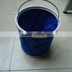 Portable Blue/red Water Bucket With Steel Hand thumbnail-1