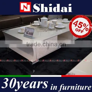 Elegant Glass Top Coffee Table With Drawers LV-TA803L thumbnail-1
