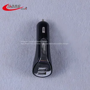 Black Color 5V2A Portable Dual Usb Car Battery Charger thumbnail-1
