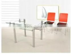 Modern Kitchen Round Table Dining Room Furniture Glass Dining Set thumbnail-6