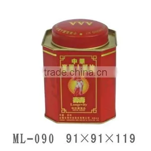 91*91*119mm Octagon Tin Tea Box With Round Lid thumbnail-1