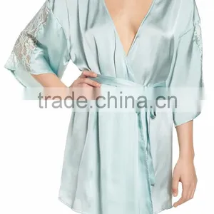 Robes for Bridesmaids Robes Satin Cheap Silk Pajamas Sleepwear Pajamas Wholesale Custom Made in China thumbnail-3