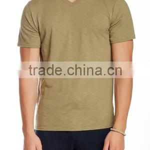 T-shirts 100% Cotton Robert Short Sleeve Slub V-Neck Tee T-shirts T-shirts for Men thumbnail-2