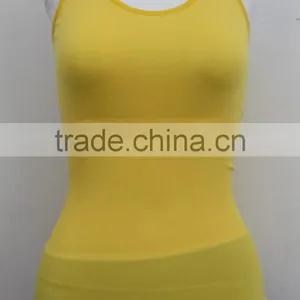 Seamless Ladies Tank Top With Embroidery Butterfly in Back thumbnail-1