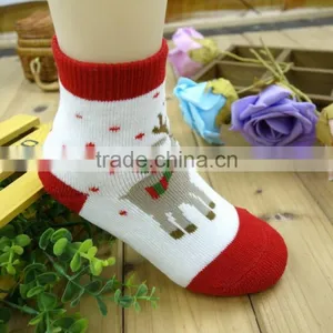 Fancy Striped Baby Socks Red and White Stripes Wholesale Price thumbnail-1