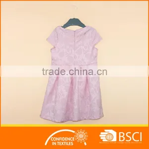 Girl Pink Princess Formal Jacquard Flowerful Boutique One Piece Dress thumbnail-2