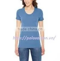 Viet Nam Manufacturer Cheap Wholesale Plain Blank Womens Tshirt thumbnail-3