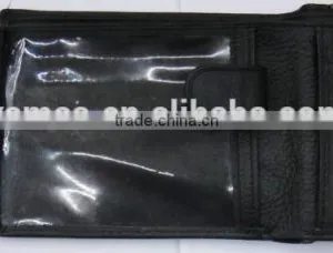 Fashion Black Napa Genuine Leather Purse Money for Men thumbnail-5