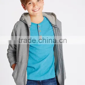 Winter Warm Thick Kids Coat Velour Inside Cotton Rich Hoodie Sweatshirt With Hooded(5-14 Years) thumbnail-1
