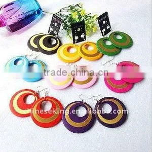 Fashion Wood Earrings, Fashion Wood Jewelry, Fashion Cheap Jewelry thumbnail-1