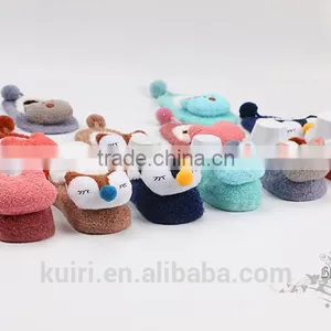 New Design Coral Fleece Cute Cartoon Baby Socks Soft Animal Pattern Boys Girls Floor Baby Socks thumbnail-4
