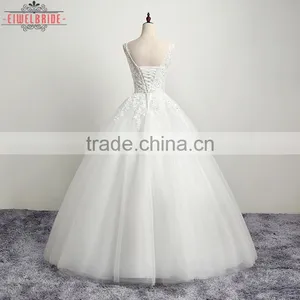 OEM Long Floor-length WWhite Wedding Dress Bridal Gown thumbnail-2
