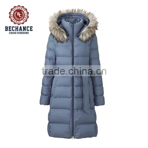 Women's Long Down Jacket With Faux Fur thumbnail-2