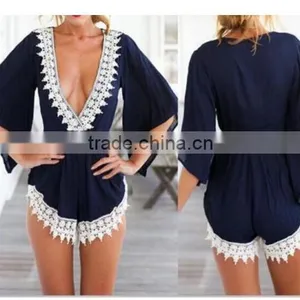 Walson Walson Fashion Women's Clothing Sexy Summer Lace Casual Short Evening Party Jumpsuits 3 thumbnail-1