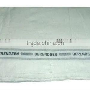 100% Cotton Double Side Brushed Flannel Sheet With Blue and Black Logo Print(WhiteBleached) thumbnail-2