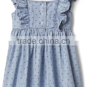 Bulk Wholesale 2017 Kids Clothing Cute Baby Girl Summer Clothes Elegant Floral Flutter Dress thumbnail-3