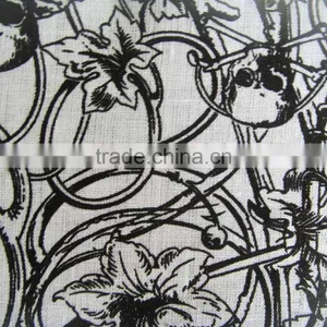 Pure Linen Yarn Dyed Printed Fabric thumbnail-1