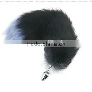 Factory Direct Sale Super Cool Silver Fox Tail Alternative Backyard Metal Anal Plug thumbnail-3