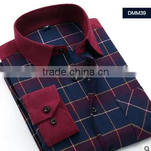Red and Blue Plaids Flannel Wholesale Men's Shirt Custom Export Shirt for Men thumbnail-1