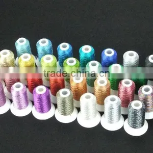 Metallic Machine Sewing Embroidery Thread Luxurious Thread Filament 500m *32 Assorted Colors , High Luster , Strong Strength thumbnail-2